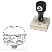 Hamburger cartoon illustratie rubberstempel (Gestempeld)