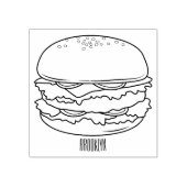 Hamburger cartoon illustratie rubberstempel (Afrduk)