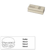 Hamburger cartoon illustratie rubberstempel (Gestempeld)
