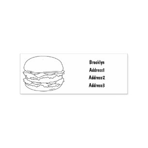 Hamburger cartoon illustratie rubberstempel