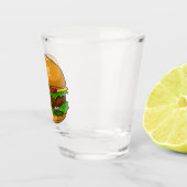 Hamburger cartoon illustratie shot glas (Rechts)