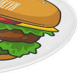Hamburger cartoon illustratie snijplank (Hoek)
