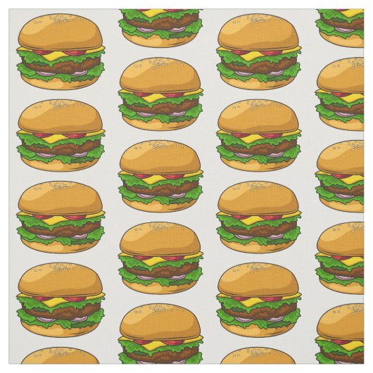 Hamburger cartoon illustratie stof (Swatch)