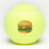 Hamburger cartoon illustratie tennisballen (Achterkant)