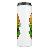 Hamburger cartoon illustratie thermosbeker (Achterkant)