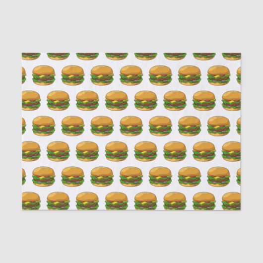 Hamburger cartoon illustratie tissuepapier (Voorkant)