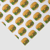 Hamburger cartoon illustratie tissuepapier (Detail)