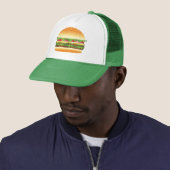 Hamburger Cartoon Illustratie Trucker Pet (In situ)