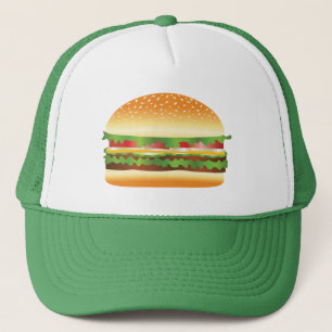 Hamburger Cartoon Illustratie Trucker Pet