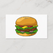 Hamburger cartoon illustratie visitekaartje (Achterkant)