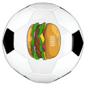 Hamburger cartoon illustratie voetbal (Gedraaid)
