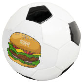 Hamburger cartoon illustratie voetbal (Drie kwart)
