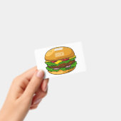 Hamburger cartoonillustratie badge (Handheld)