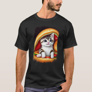 Hamburger Cat Catburger Burger Spint gemiddelde ka T-shirt