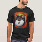 Hamburger Cat Catburger Burger Spint gemiddelde ka T-shirt (Voorkant)