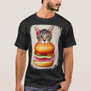 Hamburger Cat Catburger Burger Spint gemiddelde ka T-shirt