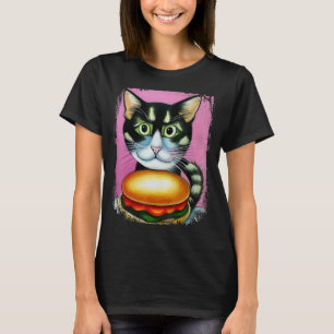 Hamburger Cat Catburger Burger Spint meow Cat Art T-shirt