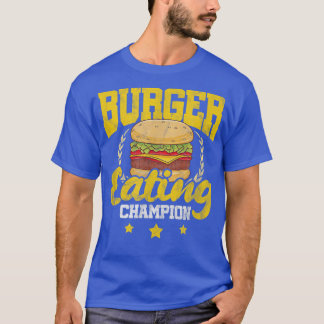 Hamburger Cheese Burger Eating Champion Distress T-shirt