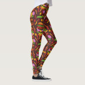 hamburger cheeseburger brown leggings (Rechts)