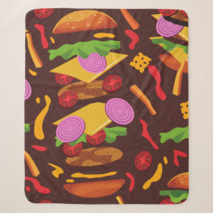 hamburger cheeseburger brown sherpa deken