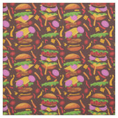 hamburger cheeseburger brown stof (Swatch)