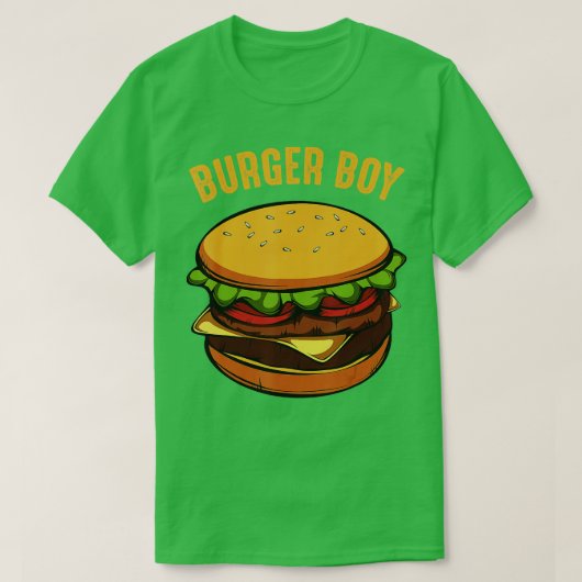 Hamburger Cheeseburger Burger Boy Funny Fast Food T-shirt (Design voorkant)