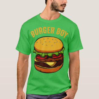 Hamburger Cheeseburger Burger Boy Funny Fast Food T-shirt
