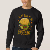 Hamburger Cheeseburger Burger Squad Funny Fast Foo Trui (Voorkant)