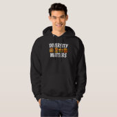 Hamburger Cheeseburger Diversity Matters grappige Hoodie (Voorkant volledig)