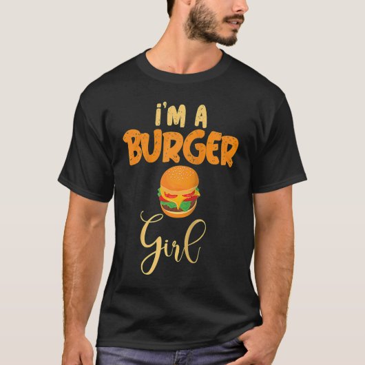 Hamburger cheeseburger fast food bun burger R T-shirt (Voorkant)