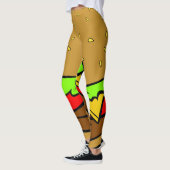 hamburger cheeseburger fast food leggings