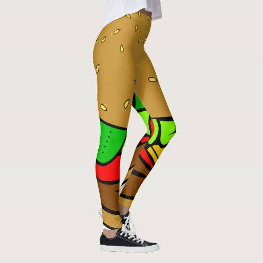 hamburger cheeseburger fast food leggings (Rechts)