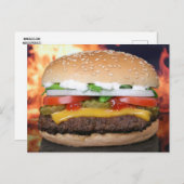 HAMBURGER CHEESEBURGER GRAPPIGE BRIEFKAARTEN (Voorkant / Achterkant)