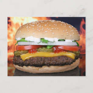 HAMBURGER CHEESEBURGER GRAPPIGE BRIEFKAARTEN