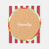 Hamburger cheeseburger schattig café fleece deken (Voorkant)