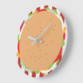 Hamburger cheeseburger schattig café grote klok (Hoek)