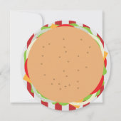 Hamburger cheeseburger schattig café kaart (Voorkant)