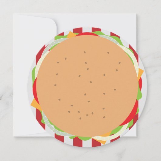 Hamburger cheeseburger schattig café kaart (Voorkant)