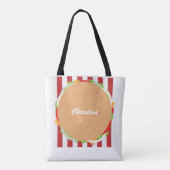 Hamburger cheeseburger schattig café tote bag (Achterkant)