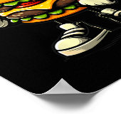 Hamburger Cheeseburger Spelen Verkoop Sportspeler Poster (Hoek)