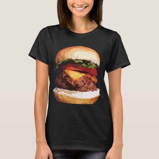 Hamburger Cheeseburger T-shirt (Voorkant)