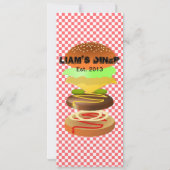 Hamburger / Diner Birthday Uitnodiging (Achterkant)