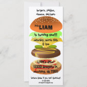 Hamburger / Diner Birthday Uitnodiging (Voorkant)