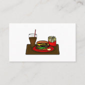Hamburger Diner Fast Food Restaurant Business Logo Visitekaartje (Achterkant)