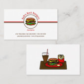 Hamburger Diner Fast Food Restaurant Business Logo Visitekaartje (Voorkant / Achterkant)