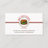 Hamburger Diner Fast Food Restaurant Business Logo Visitekaartje (Voorkant)
