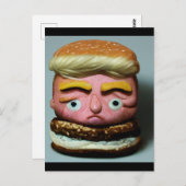 Hamburger Donald Trump Briefkaart (Voorkant / Achterkant)