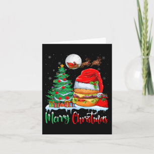 Hamburger Dragen Santa Hoed Xmas - Vrolijk Kerstfe Kaart