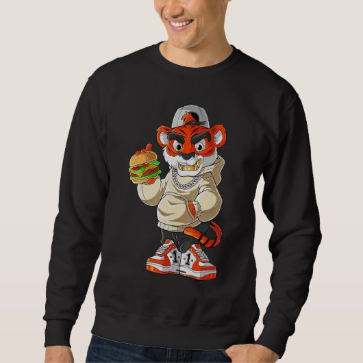 Hamburger En Bengaalse Tijger Trui (Voorkant)