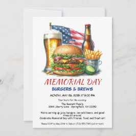 Hamburger- en bierreceptie op Memorial Day | BBQ-f Kaart